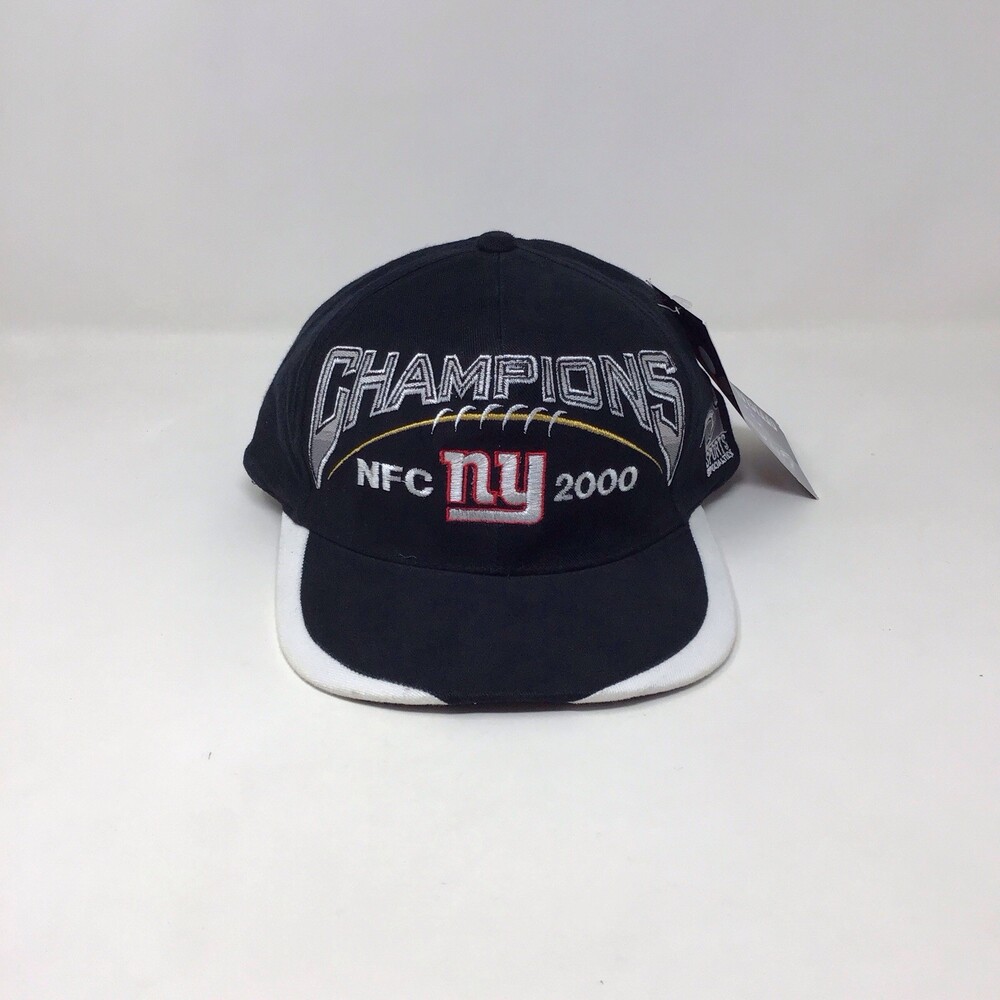 Vintage NY Giants Cap Men One Size Black NFL Sports Specialties NFC Champs Y2K
